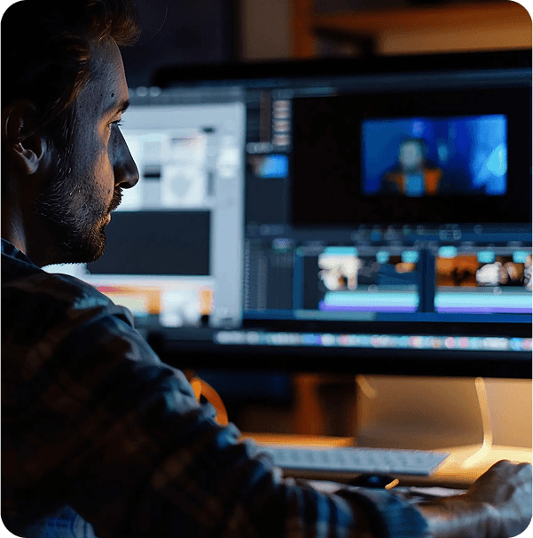 Post production editing suite